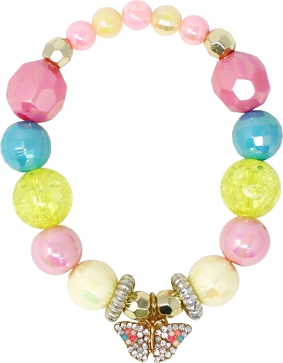 PINK POPPY armband met vlinder