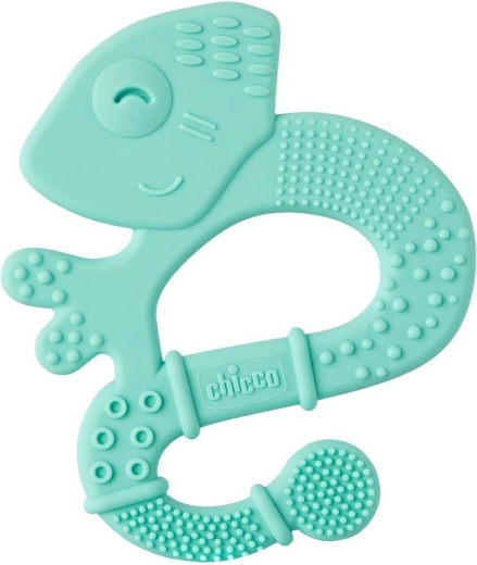 Chicco siliconen bijtring Super Soft kameleon blauw 2m+