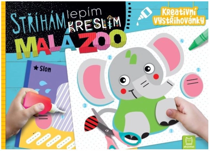Ik knip, plak, teken – kleine zoo creatieve knipplaten