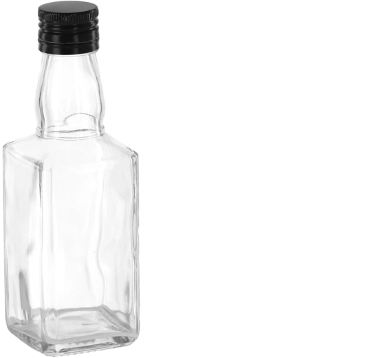 Whiskyflesje 200 ml met metalen sluiting 28 mm
