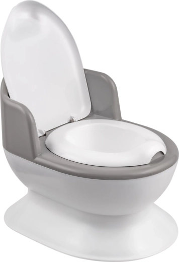 Maltex kinderpotje in toiletvorm wit/grijs