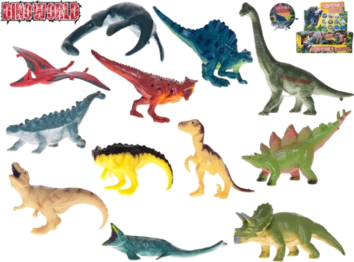 Dinoworld set van 12 dinosaurusfiguren, 8 cm
