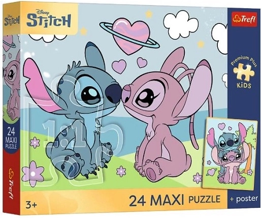 Maxi puzzel 24 stukjes Premium Plus Kids: dromen van Lilo en Stitch