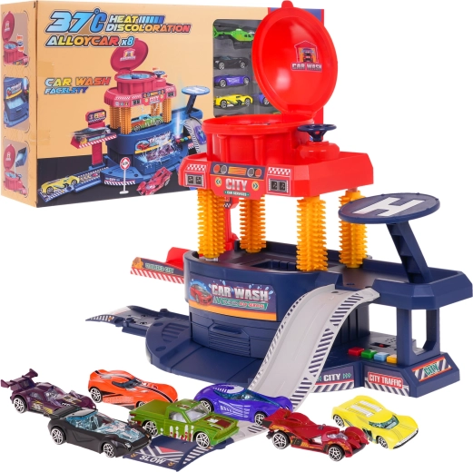 Interactieve autowasstraat met kleurverandering