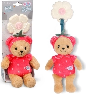 BABY born for babies Teddy beertje aardbei, 18 cm