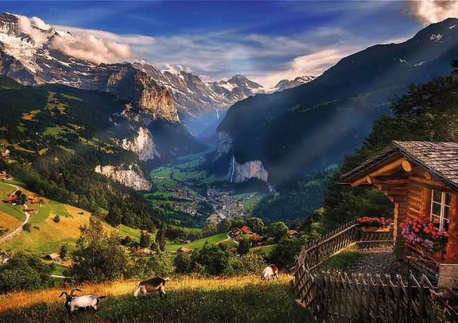 Trefl puzzel Photo Odyssey: Lauterbrunnen, Zwitserland 1000 stukjes