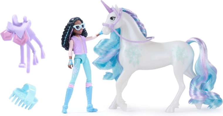Unicorn Academy-figuur Layla met eenhoorn Glacier en accessoire