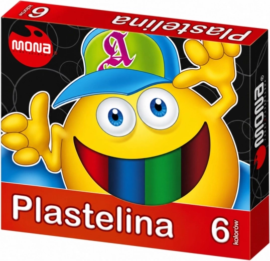 Schoolplasticine MONA 6 kleuren