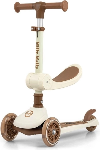 Kinder driewielstep met zadel FUZZY Classic – beige