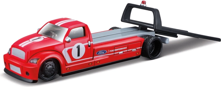 Maisto Flatbed 2018 Ford GT Heritage Edition rood 1:64