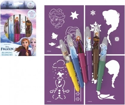 Blaasstiften met sjablonen Frozen