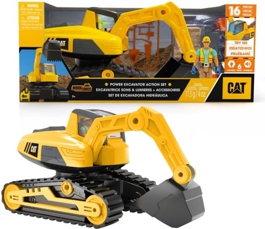 CAT-rupsgraafmachine met licht- en geluidseffecten, figuur en accessoires