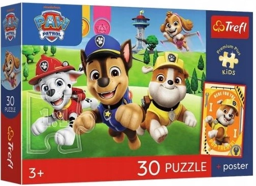 Puzzle Premium Plus Kids hondjes onderweg – 30 stukjes