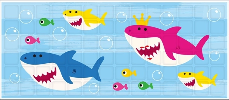 Decoratieve sticker Haai – waterdichte muurdecoratie 13 × 30 cm