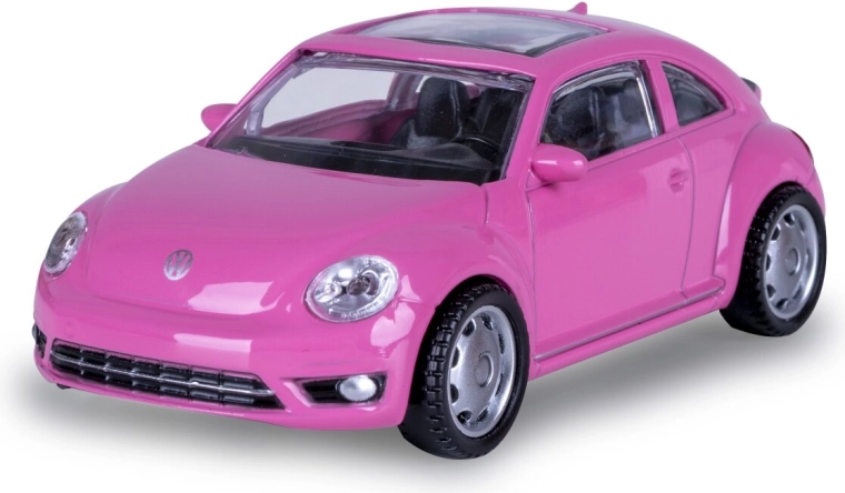 Metalen model Volkswagen Beetle roze in schaal 1:43