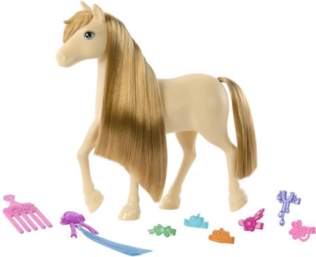 Barbie Mysteries: paard Tornado met lange manen om te stylen