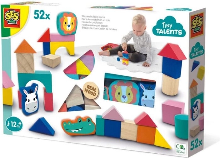 SES houten gekleurde blokken voor kinderen