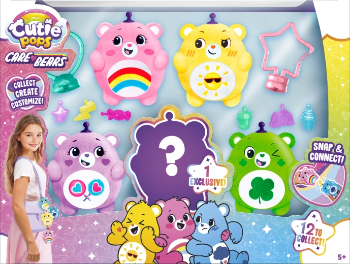 Cutie Pops – rugzakhanger Care Bears deluxe set met verrassing (5 stuks)