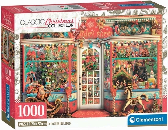 Clementoni puzzel Compact 1000 stukjes Holiday Shop