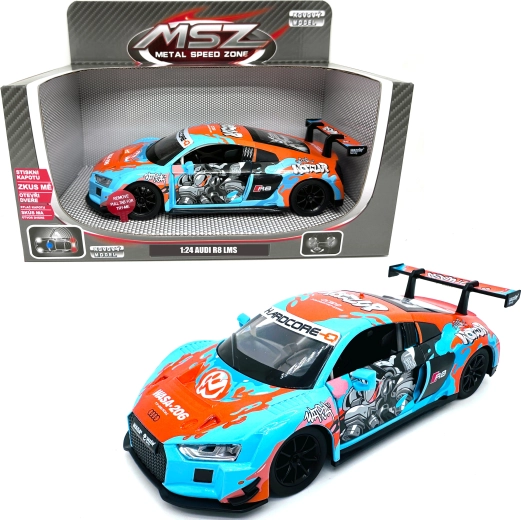 Metalen model Audi R8 LMS met licht en geluid op schaal 1:24