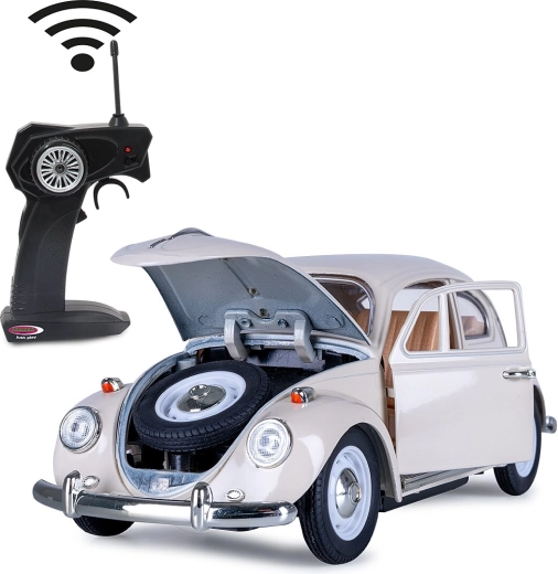 Jamara RC Volkswagen Beetle metalen model 1:18 crème-wit