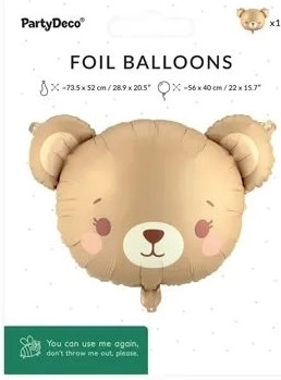 Folieballon Teddybeer mix 56 × 40 cm