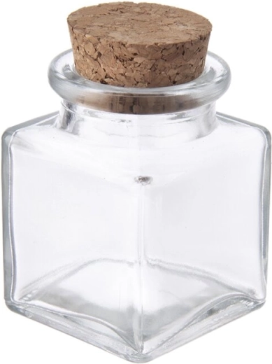 Glazen potje 50 ml met kurksluiting