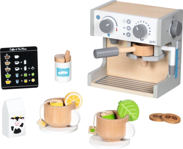 Houten koffie- en theestation - 1 stuk