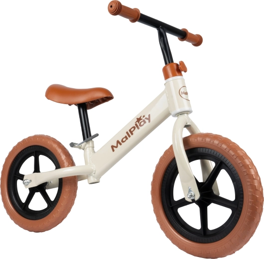 Loopfiets LUWIK crèmewit-bruin