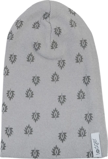 Lodger katoenen ribgebreide beanie-muts print rib sharkskin 0–6 maanden - 1 stuk