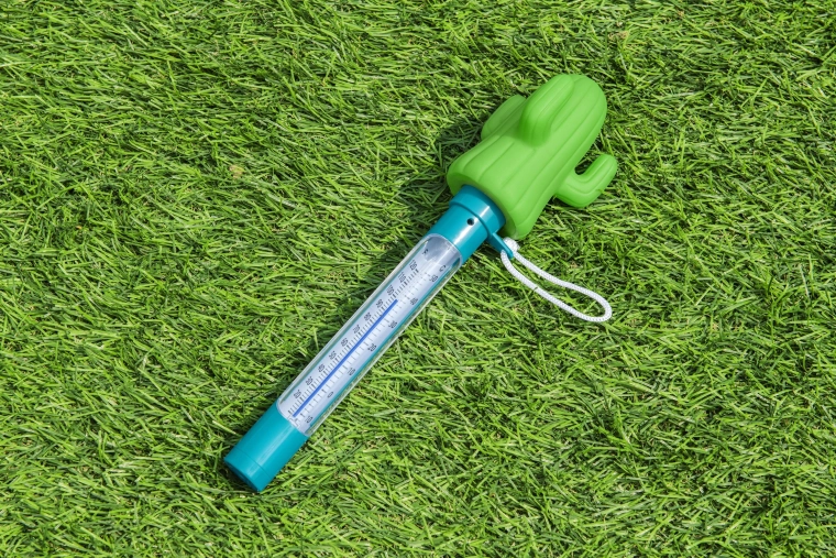 Drijvende zwembadthermometer in de vorm van een cactus