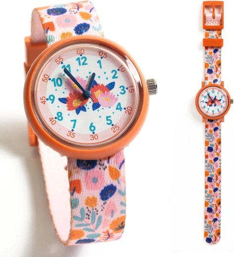 Analoge kinderhorloge Djeco Bloemen