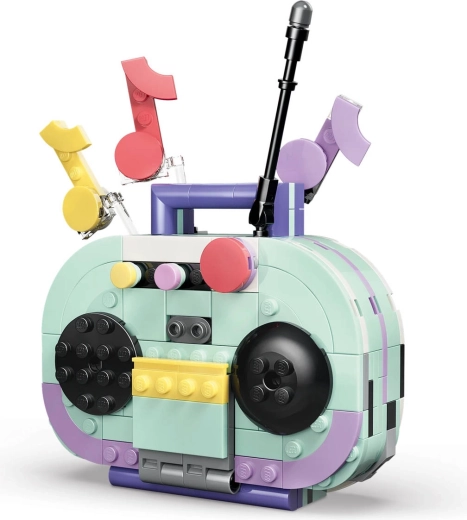 Retroboombox en platenspeler