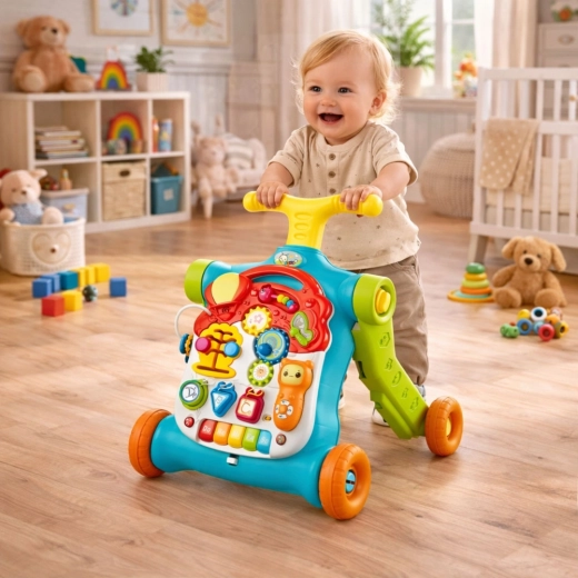 Stabiele looptrainer voor de eerste stapjes