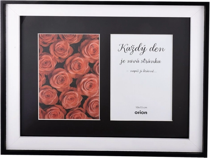 Houten fotolijst voor 2 foto’s 10 × 15 cm, zwart