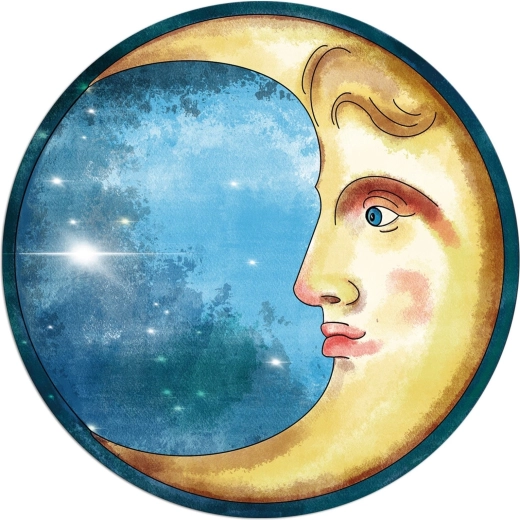 Ronde puzzel CURIOSI Picoli – Maan, 33 stukjes