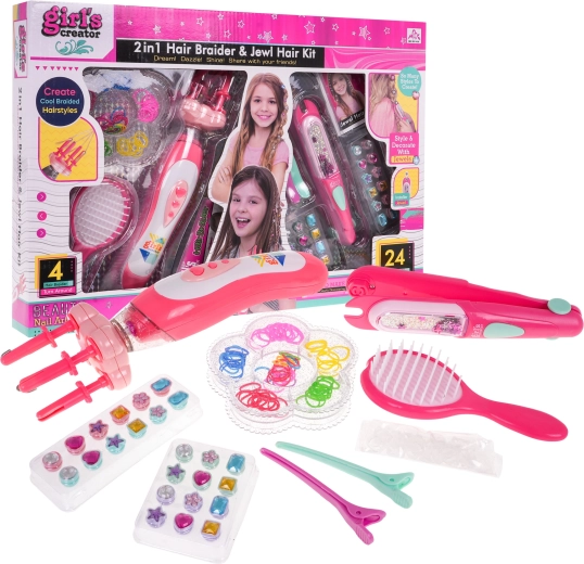 Set voor het vlechten van vlechtjes met sieraden