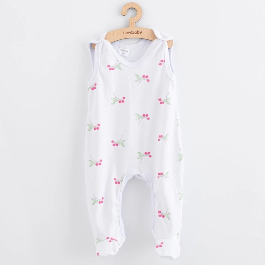 Babyromper met voetjes New Baby Classic II framboos, maat 74 (6–9 maanden)