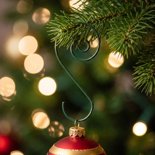 Groene spiraalhaken voor kerstversieringen - 40 stuks
