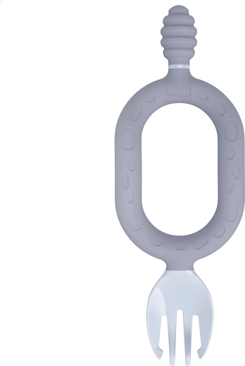 2-in-1: bijtring en kindervork