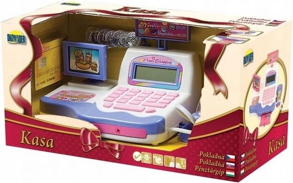 Kinderkassa op batterijen in doos