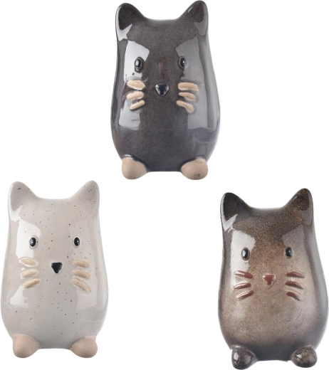 Porseleinen decoratie Kat 13 cm (3 varianten)