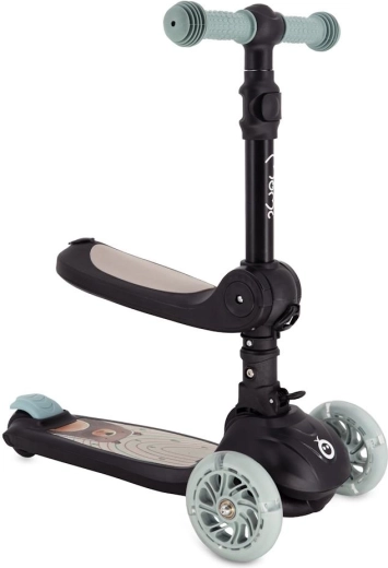 Kinderstep en loopfiets MoMi DEBE 2-in-1, zwart