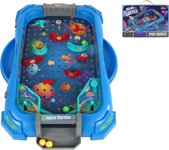 Tafel-pinball Ruimte – reisvriendelijk mechanisch spel voor kinderen en volwassenen