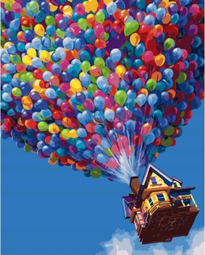 Schilderen op nummer op frame 40 × 50 cm vertrek – kleurrijke ballonnen