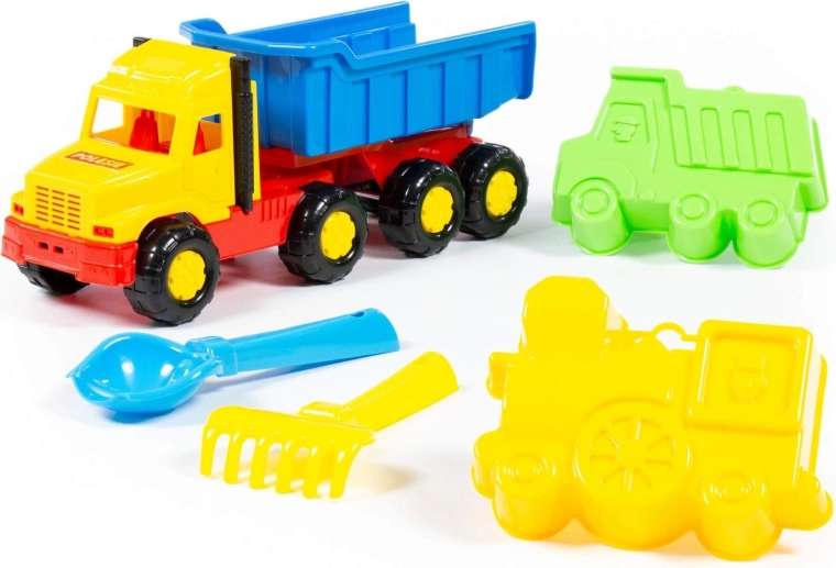 Kinderzandset Faworyt met kiepwagen en accessoires - 1 stuk