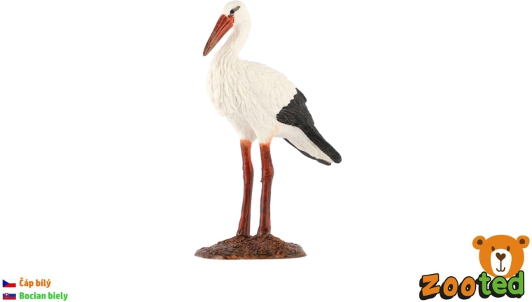 Figuur van een ooievaar 9 cm