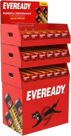 Energizer modulaire vloerstandaard HK voor Eveready-batterijen