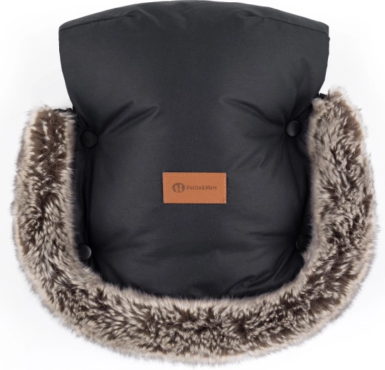 Petite&Mars handschoenen voor kinderwagen Furry forever zwart