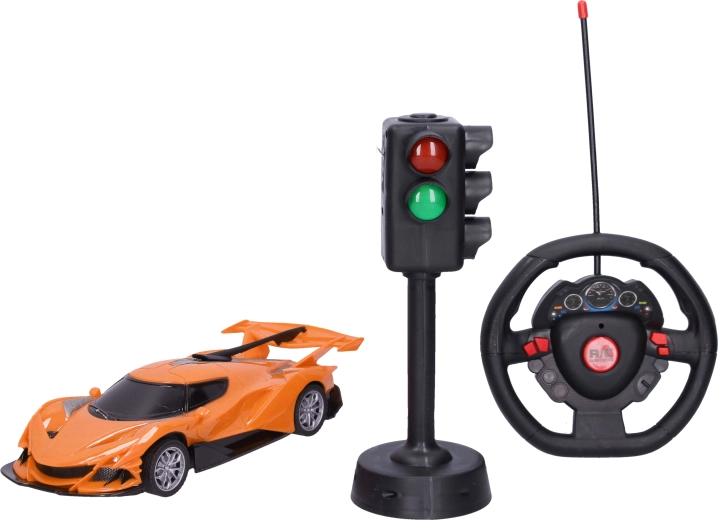 RC-raceauto met realistische effecten